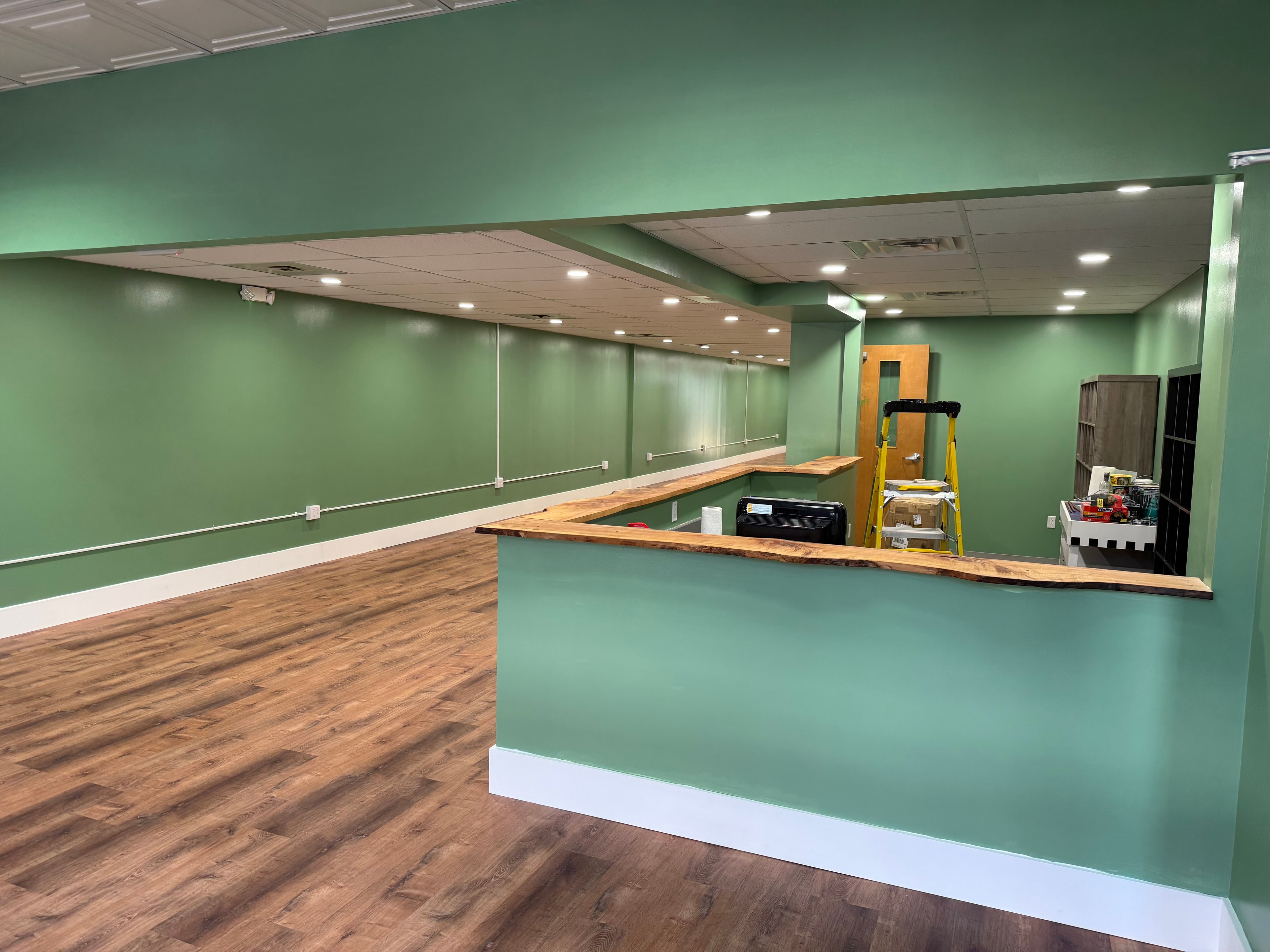 Commercial build-out reception area